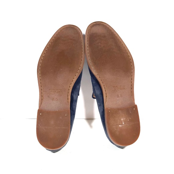 Warfield & Grand Classic Men’s Suede Loafers Size 8.5 Color Blue Gray - Picture 7 of 9